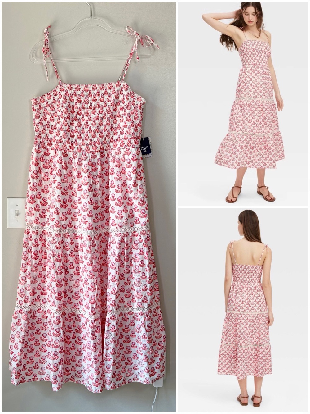 Roller Rabbit x Target Floral Tiered Midi Dress Sundress Summer Spring